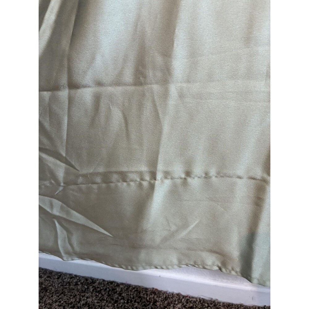 Show Me Your Mumu Faith Maxi Dress Womens Small Green Satin V Neck Wedding - Picture 6 of 16